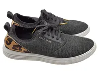 Cole Haan Damen Sneaker Low Gr. 40 Schwarz Leopard Animal-Print Knit 1