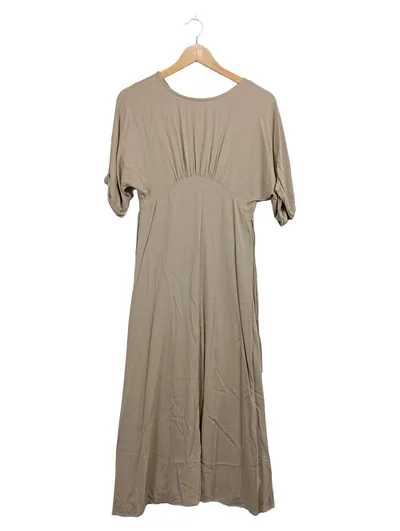 Anna Field Damen Sommerkleid Beige Gr. XS Viskose Midi Casual