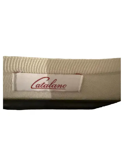 CATALANO Damen Pullover Shirt Oversized Beige Gr. XL Viskose Kurzarm