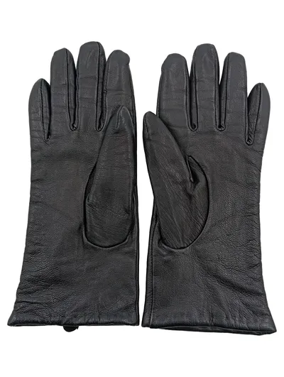 Hallhuber Lederhandschuhe Damen Schwarz Größe M Klassisch Elegant
