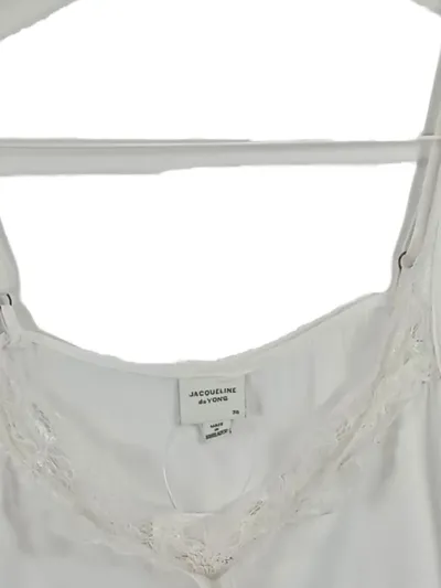 Jacqueline de Yong Damen Unterhemd Top Spitze Weiß Gr. 36 Träger