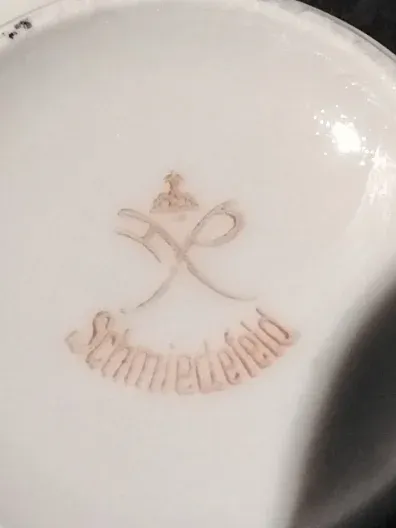 Schmiedefeld Tasse Untertasse Porzellan Wernigerode Wappen 2er Set