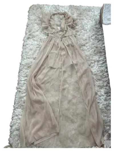 ASOS Design Damen Maxikleid Abendkleid Gr. 32 Beige Elegant Maxi