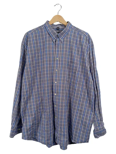 Barisal Herren Freizeithemd Langarm kariert Blau Gr. XL 43/44