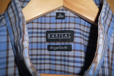Barisal Herren Freizeithemd Langarm kariert Blau Gr. XL 43/44