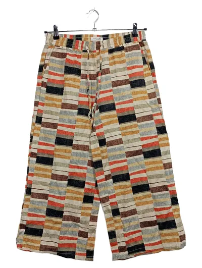 Christian Berg Woman Stoffhose Damen Gr. 36 Leinen Mehrfarbig Boho