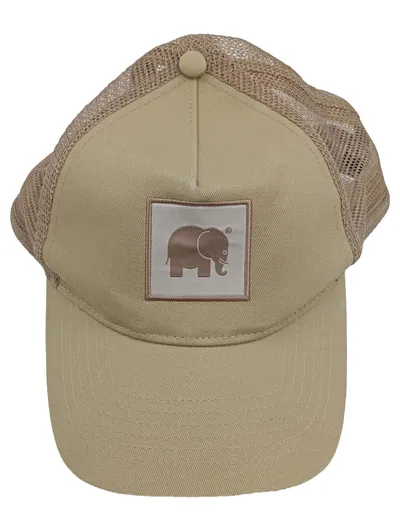 Trendsplant Trucker Cap Beige Elefanten-Logo Mesh Snapback One Size