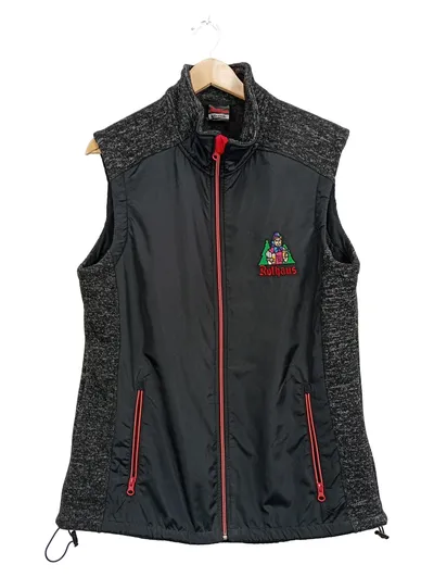 Rothaus Steppweste Herren Gr. L Schwarz Outdoor Fleece Weste Logo