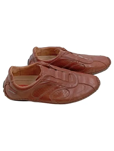 Pikolinos Herren Slipper Mokassin Leder Braun Gr. 40 Slip-On Casual