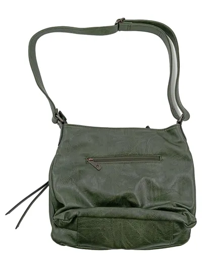 Umhängetasche Damen Leder Grün Schultertasche Crossover Tasche Alltag
