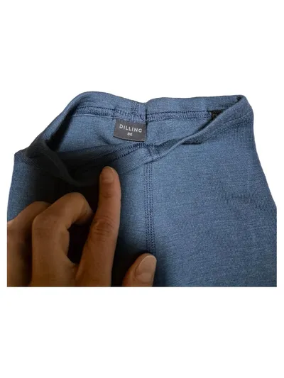 DILLING Kinder Leggings Merino Wolle Gr. 86 Blau Unterhose lang