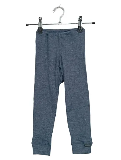 DILLING Kinder Thermo-Leggings Gr. 86 Blau Meliert Wolle Unterhose