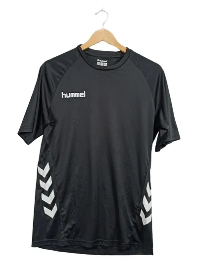 Hummel Herren Sport T-Shirt Schwarz Gr. M Kurzarm Trikot