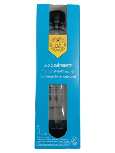 SodaStream Flasche Trinkflasche 1L Kunststoff Schwarz Spülmaschinengeeignet