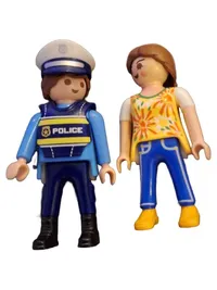 Playmobil Figuren Set Polizistin Zivilistin 2 Figuren Blau Kinder ab 4 Jahre 1