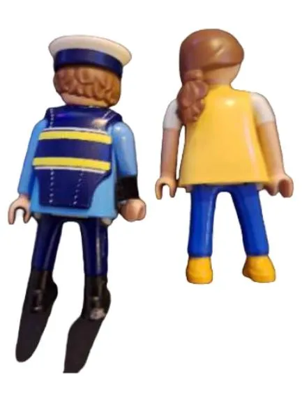 Playmobil Figuren Set Polizistin Zivilistin 2 Figuren Blau Kinder ab 4 Jahre 2