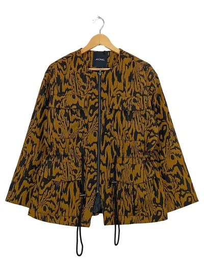 Monki Damen Jacke Animal-Print Braun Schwarz Gr. S leichte Jacke