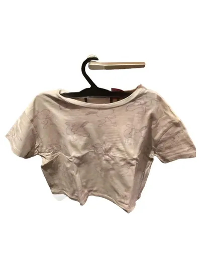 Peanuts Snoopy Crop T-Shirt Kinder Gr. 128 Beige Kurzarm Allover