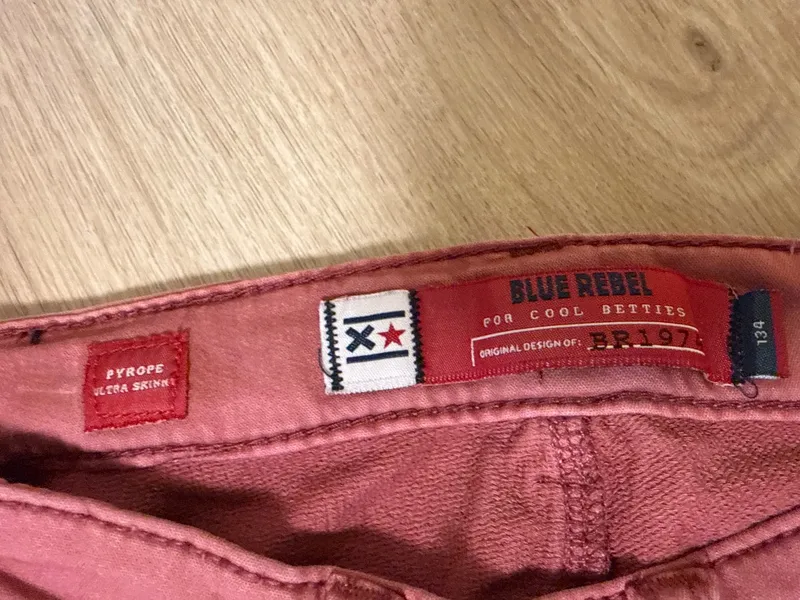 Blue Rebel Mädchen Jeans Slim Fit Rosa Gr. 134 Skinny Hose 2