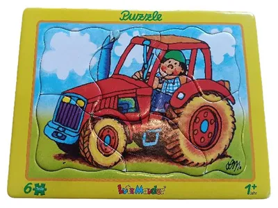 Lutz Mauder Steckpuzzle Traktor 6 Teile ab 1 Jahr Rahmenpuzzle Kinder