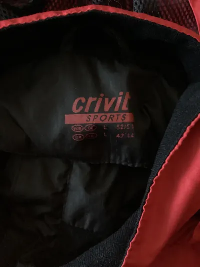Crivit Herren Outdoorjacke Funktionsjacke Rot Gr. 52, 54 L Sport Freizeit