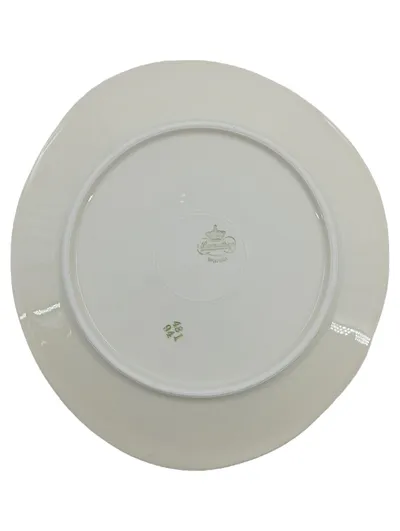 Bareuther Bavaria Servierteller Porzellan Blumenmuster Vintage Goldrand 20,5cm