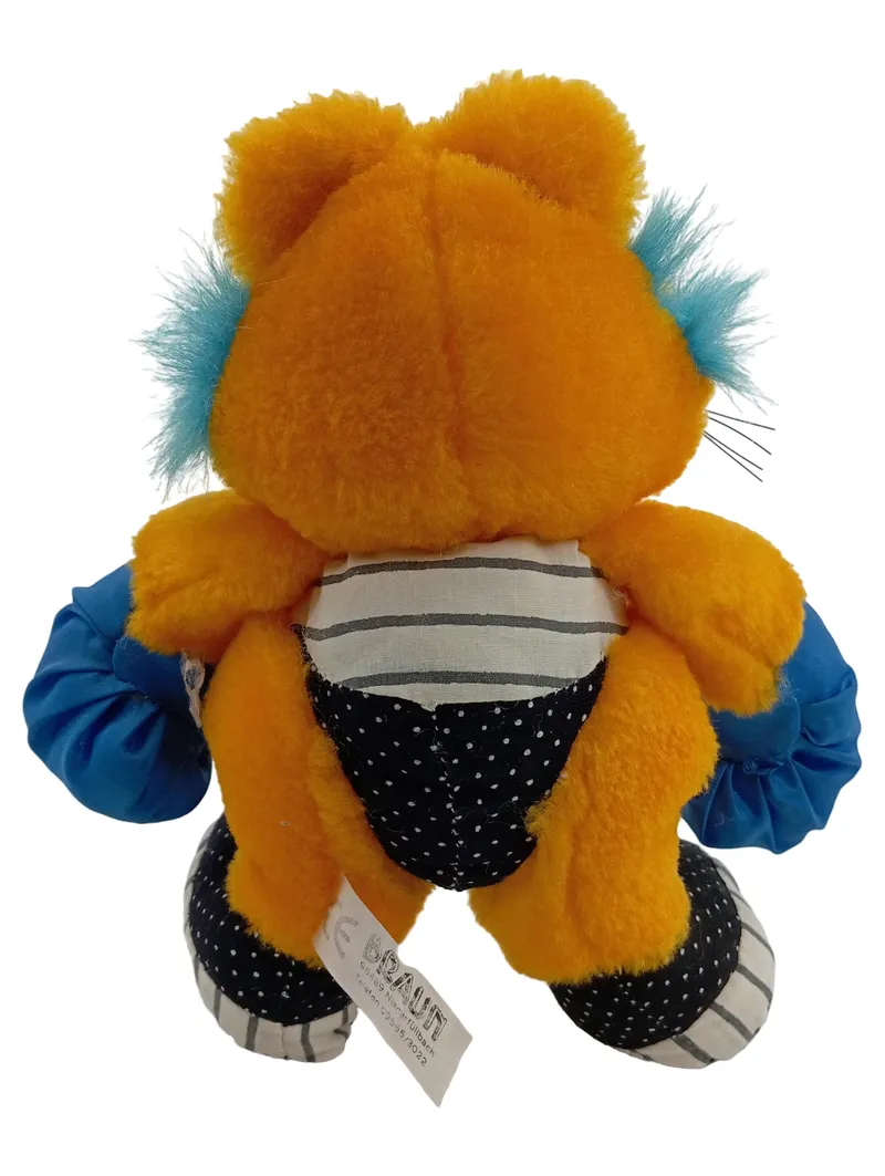 Braun Plüschtier Löwe orange blau Kuscheltier 23cm Stofftier 2