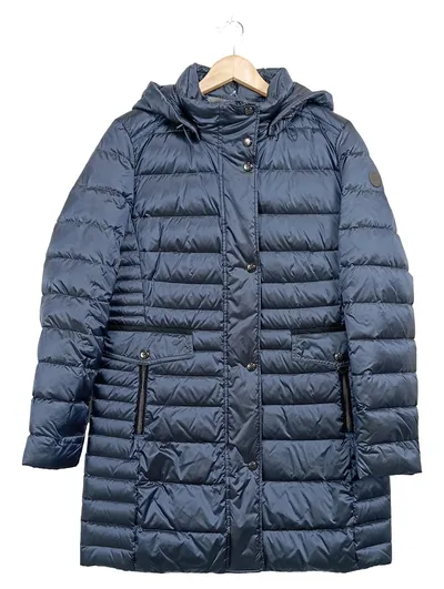 Gil Bret Damen Steppmantel Winterjacke Gr. 38 Blau Kapuze Klassisch