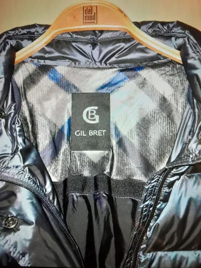 Gil Bret Damen Steppmantel Winterjacke Gr. 38 Blau Kapuze Klassisch
