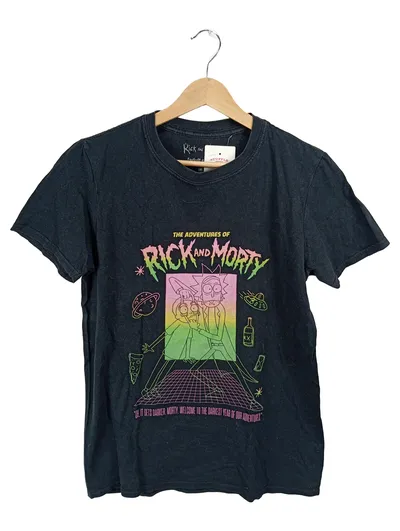 Rick and Morty T-Shirt Herren Gr. S Schwarz Grafik Print Adult Swim