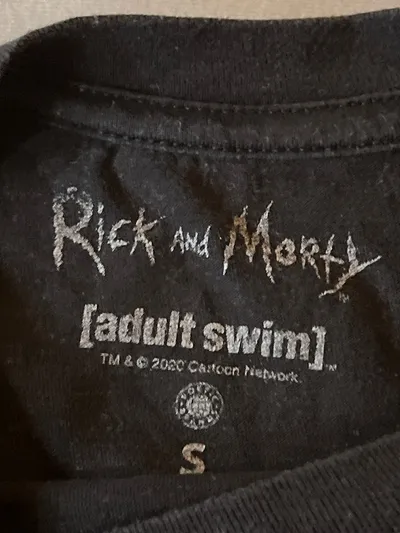 Rick and Morty T-Shirt Herren Gr. S Schwarz Grafik Print Adult Swim