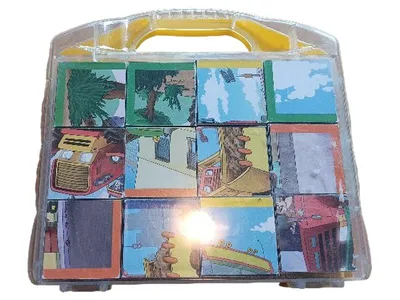 Clementoni Würfelpuzzle Vehicles Fahrzeuge 12 Teile im Koffer Kinderpuzzle ab 3