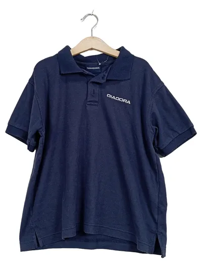 Diadora Poloshirt Kinder Gr. 146 Blau Kurzarm Sport Polo