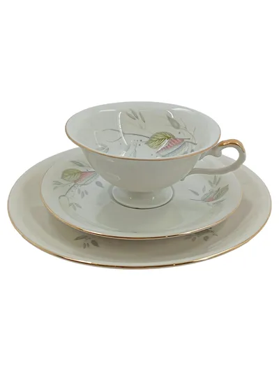 Eschenbach Sammelgedeck 3-teilig Kaffeetasse Untertasse Kuchenteller Porzellan