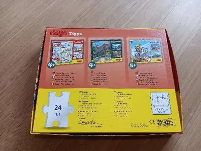 HABA Puzzles Baustelle 2x24 Teile Kinderpuzzle ab 4 Jahre Fahrzeuge