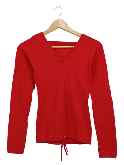 Fishbone Damen Kapuzenpullover Rot Gr. S Langarm Pullover