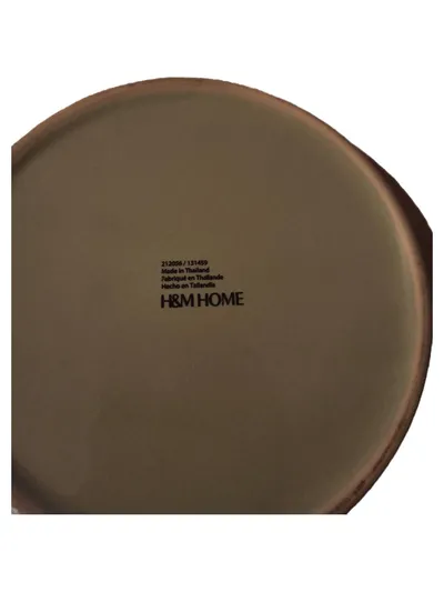 H&M Home Übertopf Katze Keramik Grün mit Untersetzer 17cm Deko