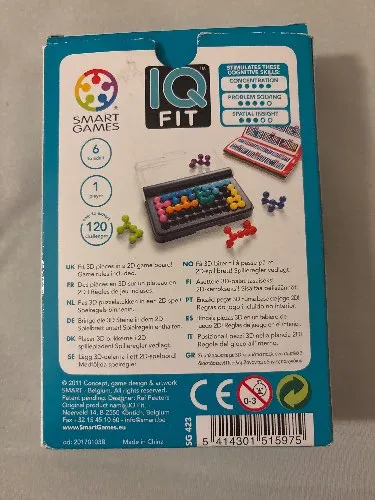 Smart Games IQ Fit Rätselspiel 1 Spieler 120 Herausforderungen Logikspiel