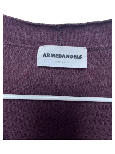 ARMEDANGELS Strickjacke Damen Gr. 42 XL Lila V-Ausschnitt Casual