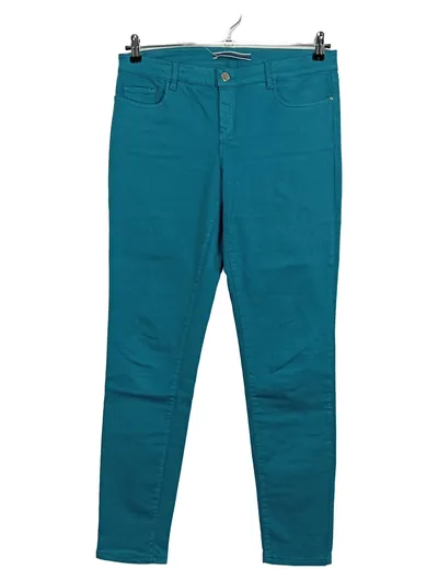 Massimo Dutti Jeans Tapered Fit Damen Baumwolle Türkis W33 L30 Gr. 42 XL