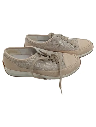ara Damen Sneaker Low Beige Metallic Schlangen-Optik Gr. 37 Komfort