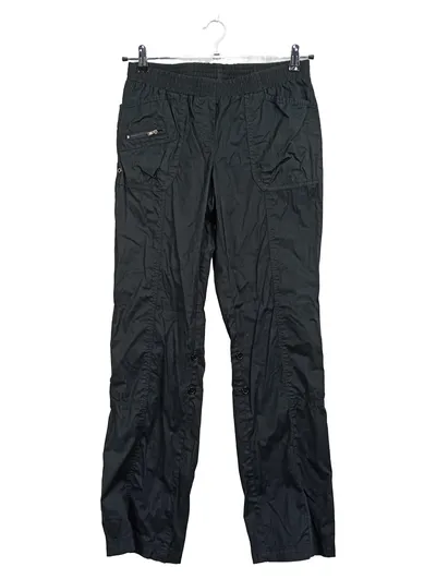 MIA LINEA Damen Cargo Jogginghose Gr. 38 Schwarz Elastikbund