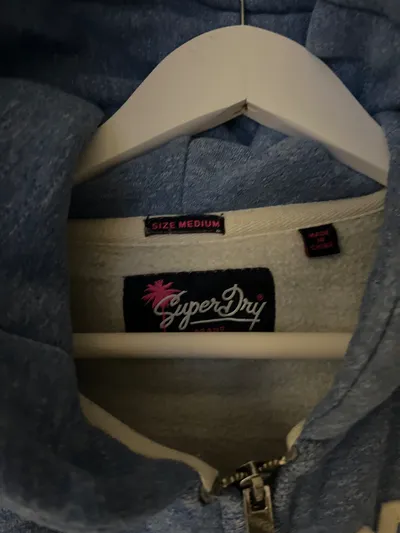 Superdry West Coast Paradise Kapuzenpullover Damen Gr. M Blau Zip