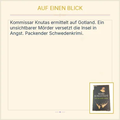 Den du nicht siehst Mari Jungstedt Kriminalroman Heyne