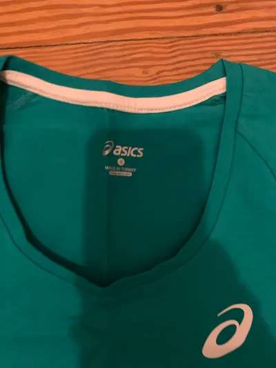 ASICS Damen Sport T-Shirt Gr. S Türkis Kurzarm Laufshirt