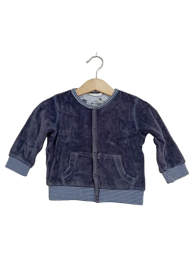 People Wear Organic Baby Jacke Samt Gr. 68 Blau Organic Cotton