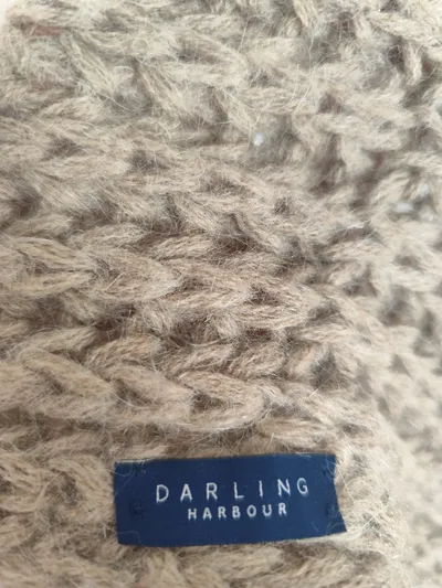 Darling Harbour Strickschal Schlauchschal Beige Wolle Damen 84x28cm