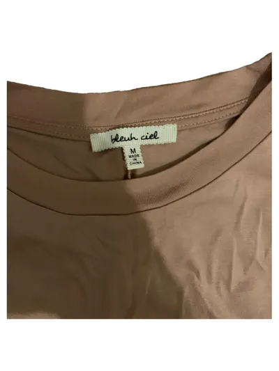 Bleuh Ciel Damen T-Shirt Gr. M Rosa Knoten-Detail Kurzarm Modal