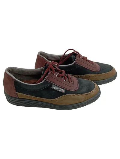 Mephisto Damen Schnürschuhe Gr. 36,5 Mehrfarbig Leder Komfort Schuhe