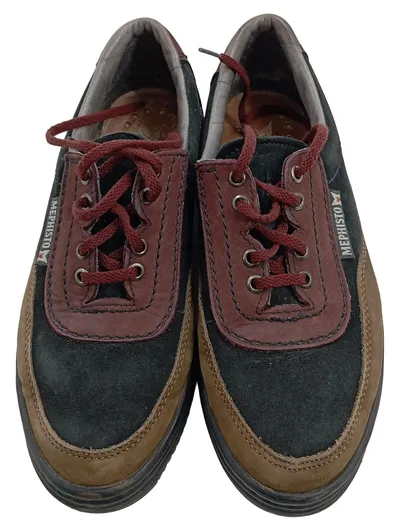 Mephisto Damen Schnürschuhe Gr. 36,5 Mehrfarbig Leder Komfort Schuhe